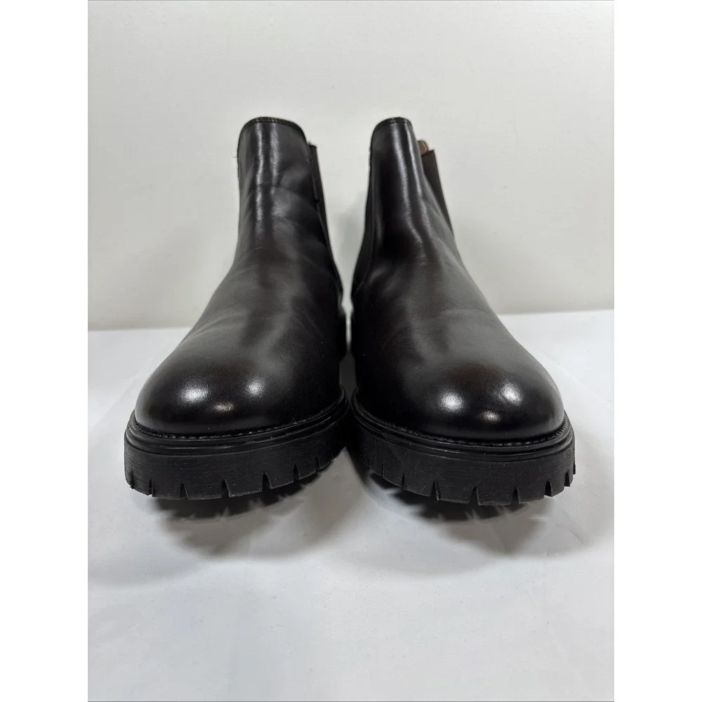 Vince Camuto Men 13 Zavara Lug Chelsea Boots Brown Leather Luxury Classic Office